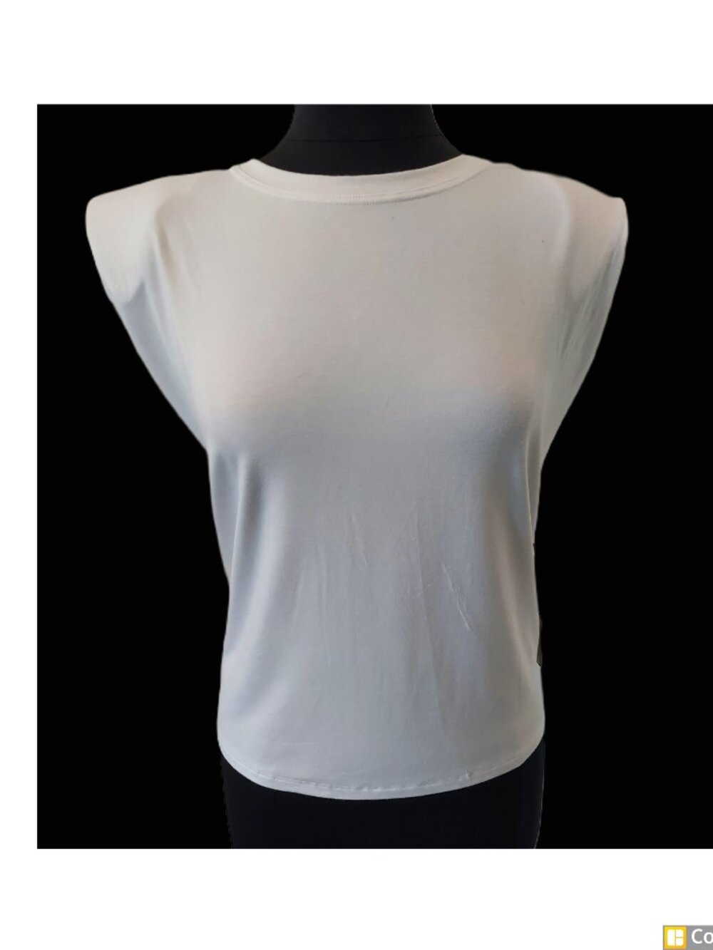 Laundry by Shelli Segal shoulder pad t-shirt SZ L